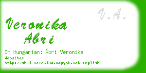 veronika abri business card